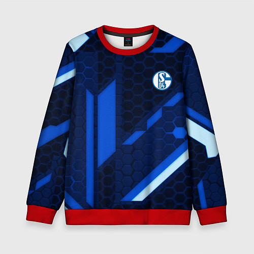 Детский свитшот Schalke 04 sport geometry / 3D-Красный – фото 1