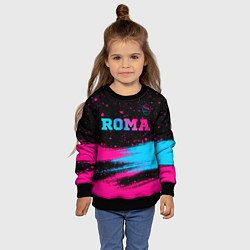 Свитшот детский Roma - neon gradient посередине, цвет: 3D-черный — фото 2