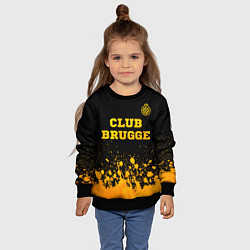 Свитшот детский Club Brugge - gold gradient посередине, цвет: 3D-черный — фото 2