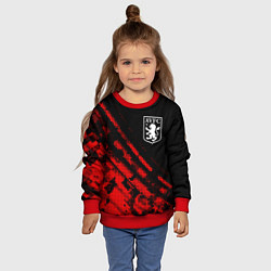 Свитшот детский Aston Villa sport grunge, цвет: 3D-красный — фото 2