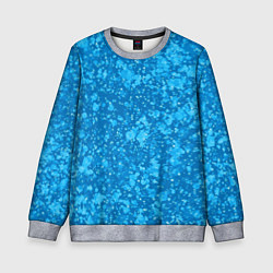 Детский свитшот Ярко-голубой абстракция космический