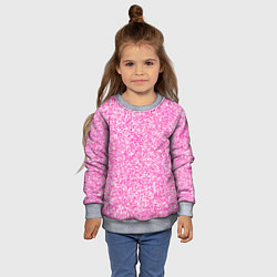 Свитшот детский Светло-розовый текстура напыление, цвет: 3D-меланж — фото 2