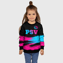 Свитшот детский PSV - neon gradient посередине, цвет: 3D-черный — фото 2