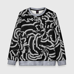 Свитшот детский Абстрактные объемные рельефы, цвет: 3D-меланж