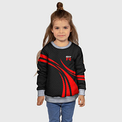 Свитшот детский GTR Nissan - Carbon and red, цвет: 3D-меланж — фото 2