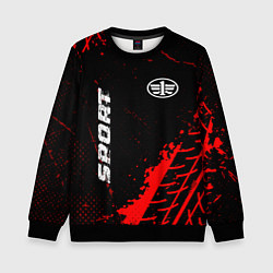 Свитшот детский FAW red sport tires, цвет: 3D-черный