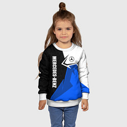 Свитшот детский Мерседес - синяя униформа, цвет: 3D-белый — фото 2