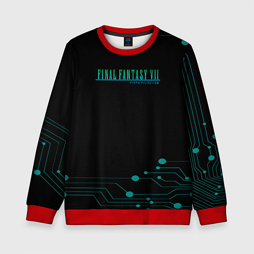Детский свитшот Final fantasy neon / 3D-Красный – фото 1