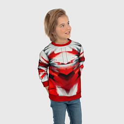 Свитшот детский Абстракция кчб, цвет: 3D-красный — фото 2