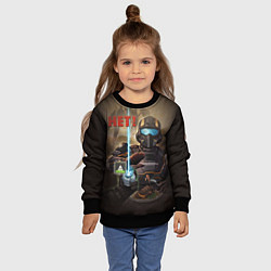Свитшот детский Helldivers 2: Нет!, цвет: 3D-черный — фото 2