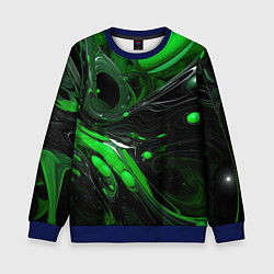 Свитшот детский Green dark abstract geometry style, цвет: 3D-синий