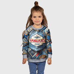 Свитшот детский Vanguard denim patchwork - ai art, цвет: 3D-меланж — фото 2