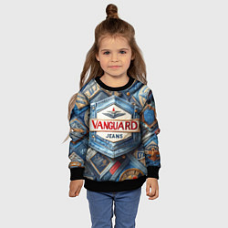 Свитшот детский Vanguard denim patchwork - ai art, цвет: 3D-черный — фото 2