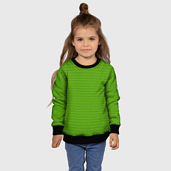 Свитшот детский Кислотный зелёный имитация сетки, цвет: 3D-черный — фото 2