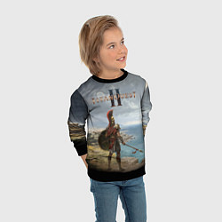 Свитшот детский Герой titan quest 2, цвет: 3D-черный — фото 2