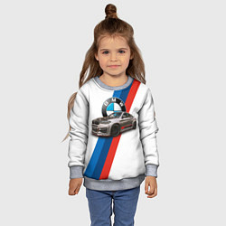 Свитшот детский Немецкий кроссовер BMW X6 M, цвет: 3D-меланж — фото 2