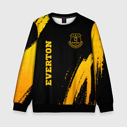 Свитшот детский Everton - gold gradient вертикально, цвет: 3D-черный