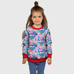 Свитшот детский Фурри мордочки волчонка, цвет: 3D-красный — фото 2