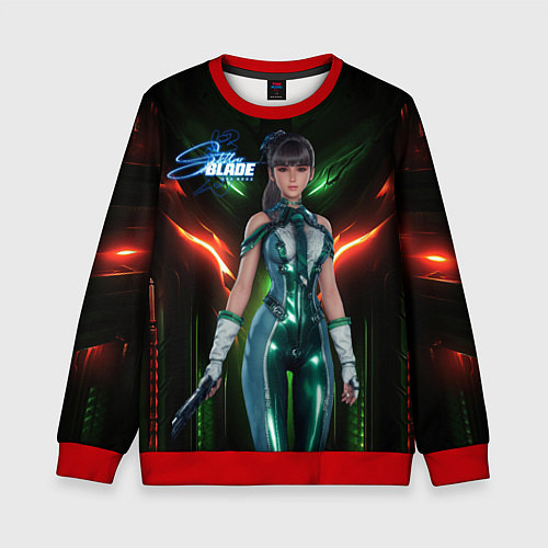 Детский свитшот Stellar Blade Eve в полный рост / 3D-Красный – фото 1