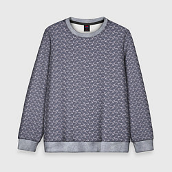 Свитшот детский Серый ежевичный волнистые полосы, цвет: 3D-меланж