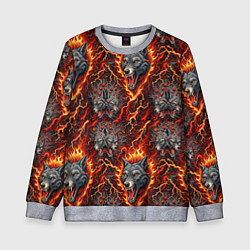 Детский свитшот Волки эпичный паттерн