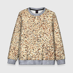 Свитшот детский Светлый коричневый текстурированный под камень, цвет: 3D-меланж