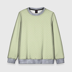 Детский свитшот Светлый оливковый паттерн сеточка