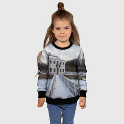 Свитшот детский Петергоф дворец Марли, цвет: 3D-черный — фото 2