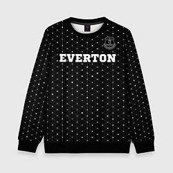 Свитшот детский Everton sport на темном фоне посередине, цвет: 3D-черный