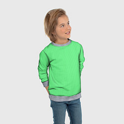 Свитшот детский Райский зелёный полосатый, цвет: 3D-меланж — фото 2