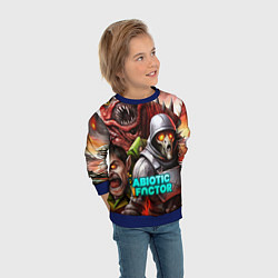 Свитшот детский Abiotic Factor и разные монстры, цвет: 3D-синий — фото 2