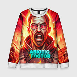Свитшот детский Abiotic Factor персонаж, цвет: 3D-белый
