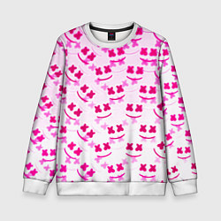 Свитшот детский Marshmello pink colors, цвет: 3D-белый