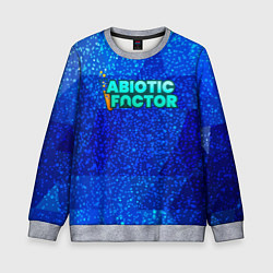 Свитшот детский Abiotic Factor logo blue neon, цвет: 3D-меланж