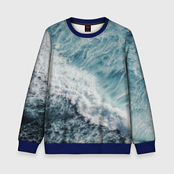 Детский свитшот Морская бирюзовая волна