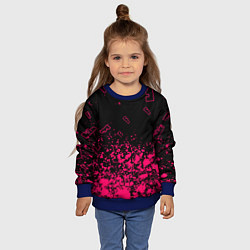 Свитшот детский Fortnite розовый стиль геймер, цвет: 3D-синий — фото 2