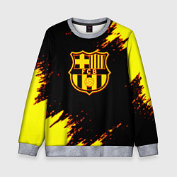 Свитшот детский Barcelona огненные краски лого, цвет: 3D-меланж