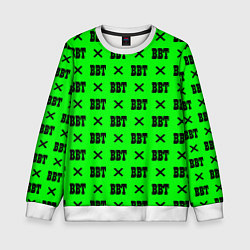 Свитшот детский BBT logo green steel, цвет: 3D-белый