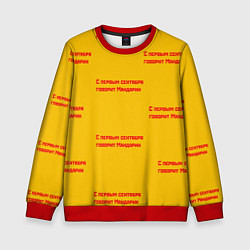 Детский свитшот С первым сентября говорит Мандарин