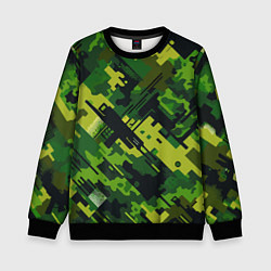 Свитшот детский Camouflage - pattern ai art, цвет: 3D-черный