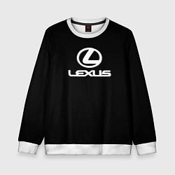 Свитшот детский Lexus white logo, цвет: 3D-белый