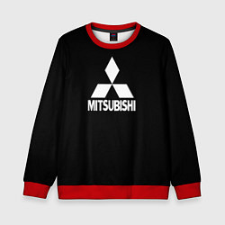 Свитшот детский Mitsubishi logo white, цвет: 3D-красный