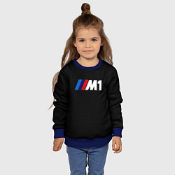 Свитшот детский BMW m1 logo, цвет: 3D-синий — фото 2