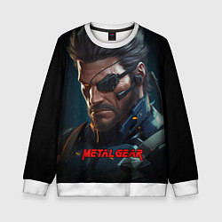 Свитшот детский Веном Снейк из игры Metal gear, цвет: 3D-белый