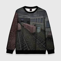 Свитшот детский Counter Strike 1 6 de train, цвет: 3D-черный