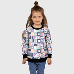 Свитшот детский Баухаус в пастельных оттенках, цвет: 3D-черный — фото 2