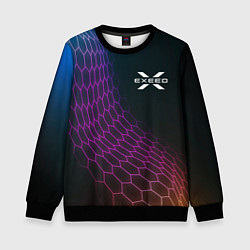 Детский свитшот Exeed neon hexagon
