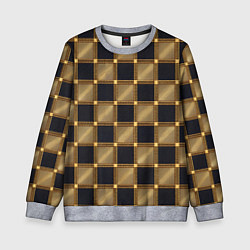 Детский свитшот Узор в шахматную клетку из квадратов