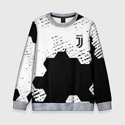 Свитшот детский Juventus hexagon black sport, цвет: 3D-меланж