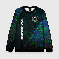 Свитшот детский Bayer 04 glitch blue, цвет: 3D-черный